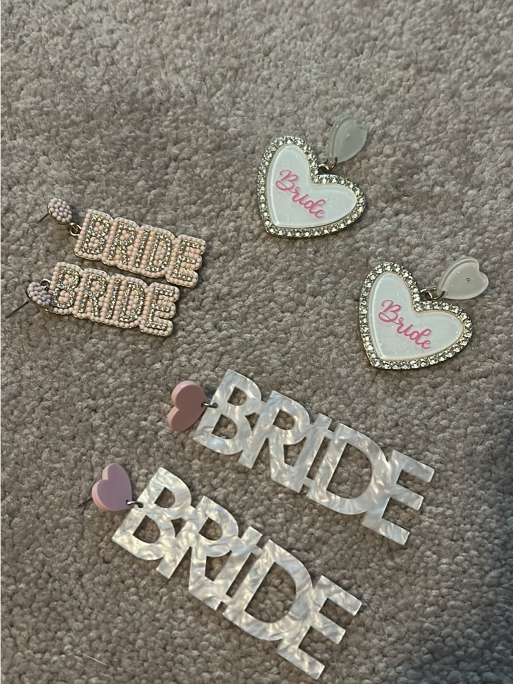 Bride Earrings Set - 3 Pairs